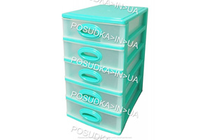 Пластиковый комод с пятью ящиками