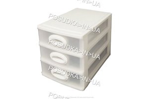 Белый пластиковый комод с ящиками