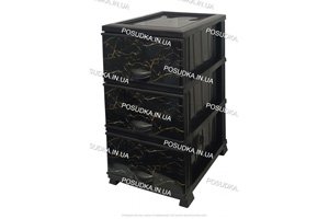 Пластиковий комод із трьома ящиками