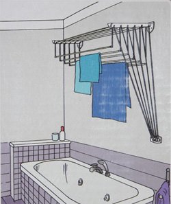 Подвесные сушки для белья для ванной