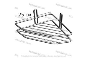 Кутова полиця для душової