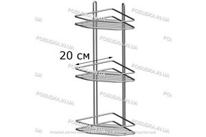 Угловая хромированная полочка